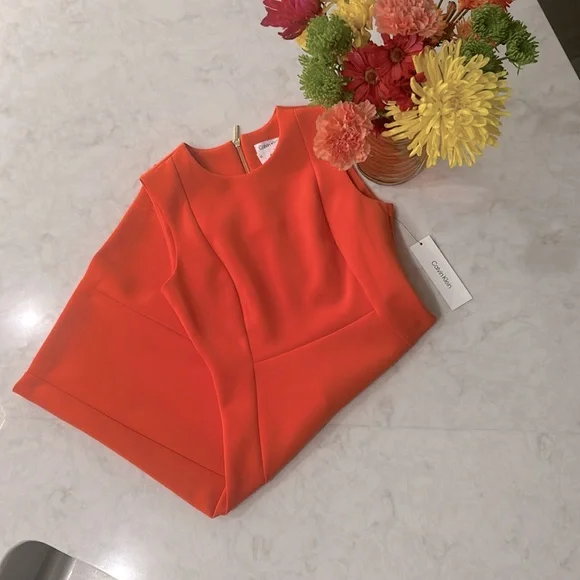 NWT Calvin Klein Women's Scuba Sheath Dress - Picture 4 of 7